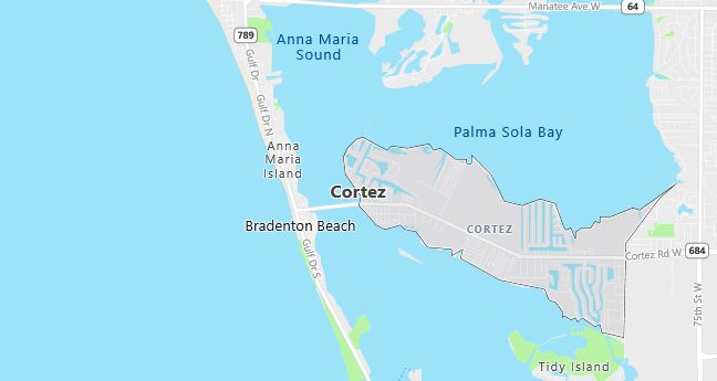 Map of Cortez, FL