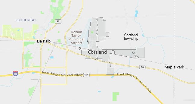 Map of Cortland, IL