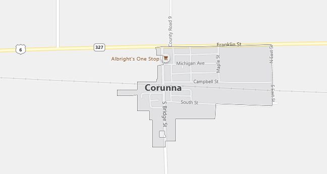 Map of Corunna, IN