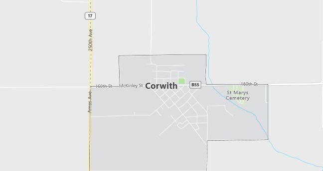 Map of Corwith, IA