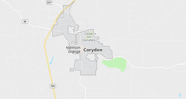 Map of Corydon, IN