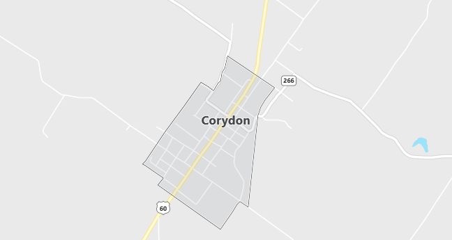 Map of Corydon, KY