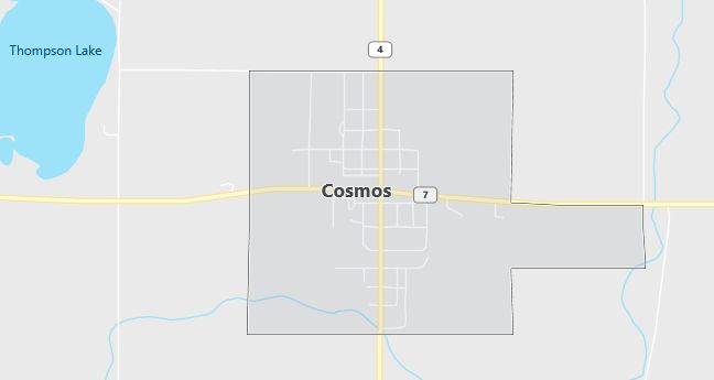 Map of Cosmos, MN