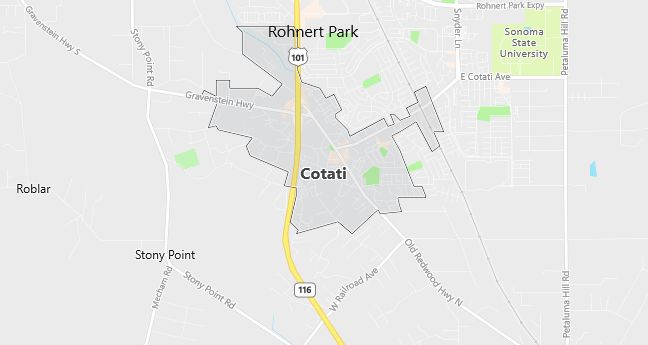 Map of Cotati, CA