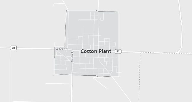 Map of Cotton Plant, AR