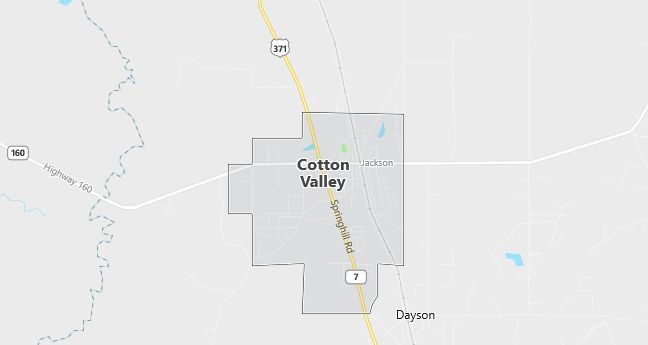 Map of Cotton Valley, LA