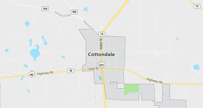 Map of Cottondale, FL