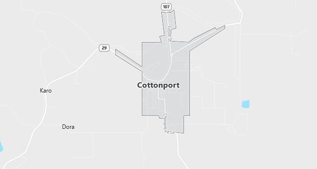 Map of Cottonport, LA