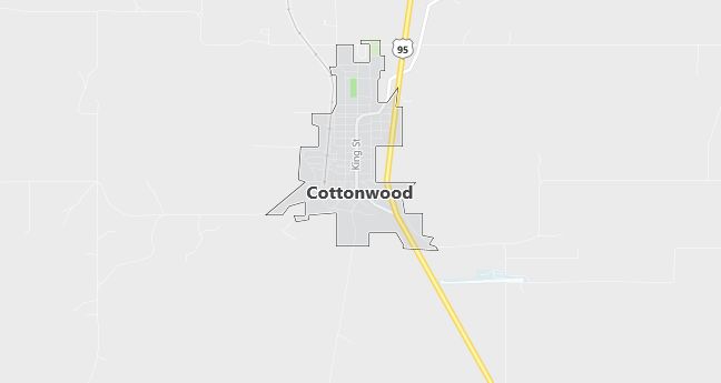 Map of Cottonwood, ID