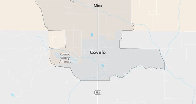 Map of Covelo, CA