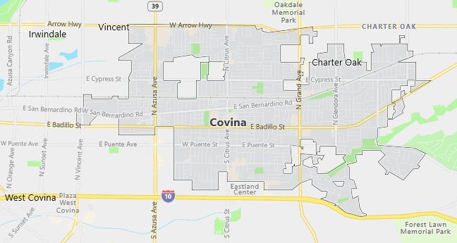 Map of Covina, CA