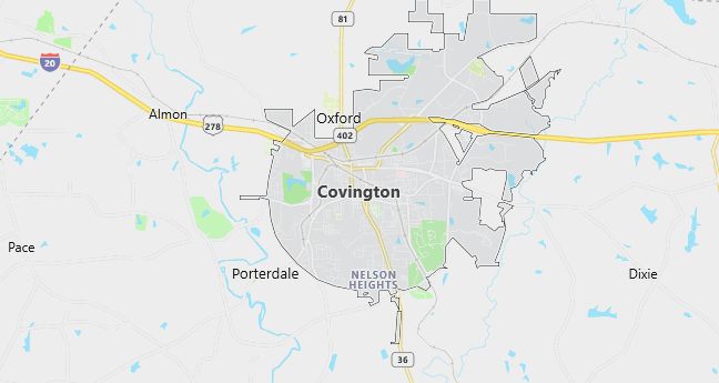 Map of Covington, GA