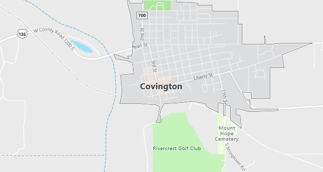 Map of Covington, IN