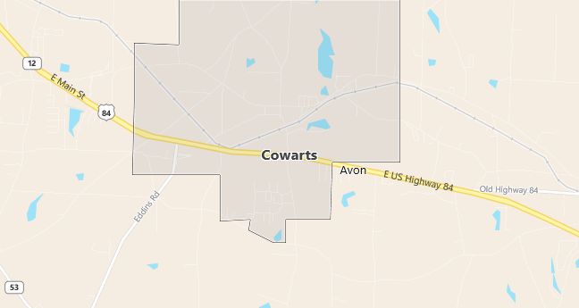 Map of Cowarts, AL