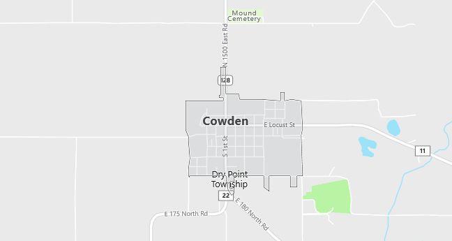 Map of Cowden, IL