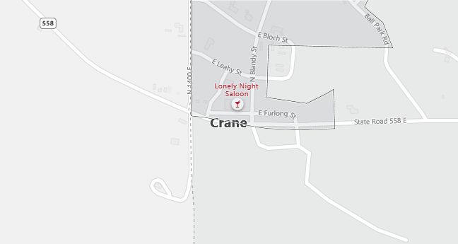 Map of Crane, IN