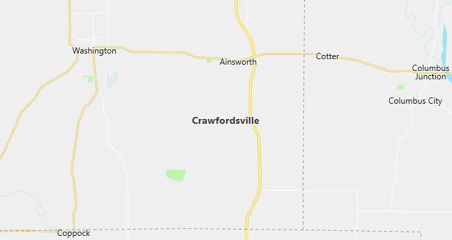 Map of Crawfordsville, IA