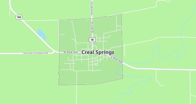 Map of Creal Springs, IL