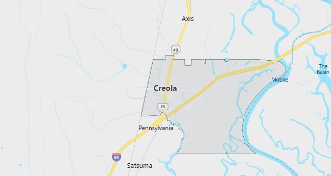 Map of Creola, AL