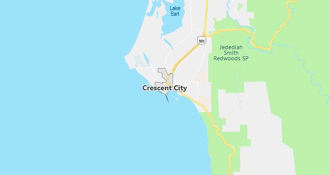 Map of Crescent City, CA