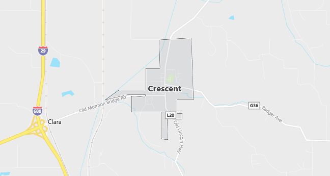 Map of Crescent, IA