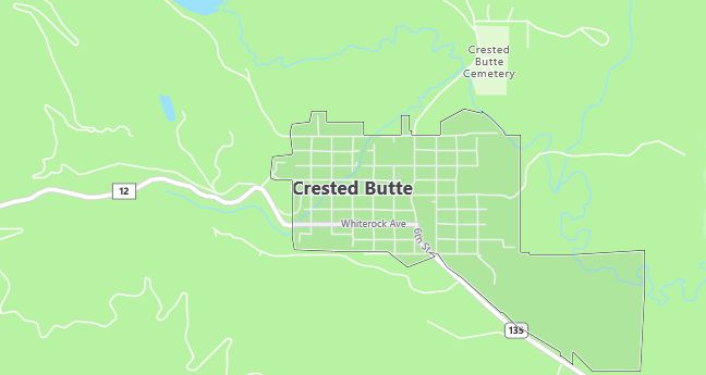 Map of Crested Butte, CO