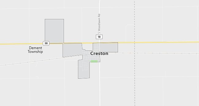 Map of Creston, IL