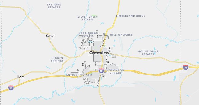 Map of Crestview, FL