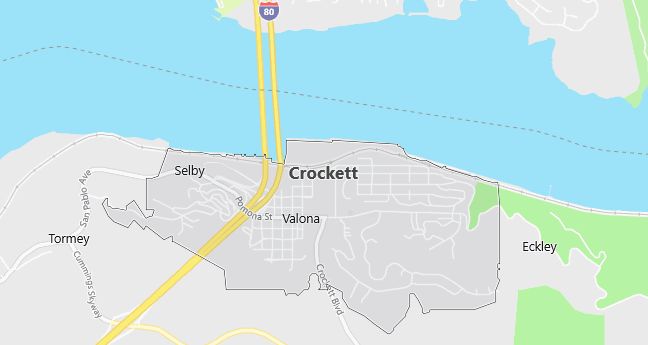 Map of Crockett, CA