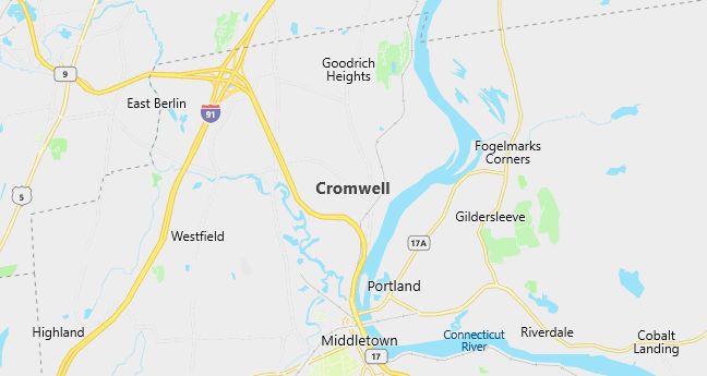 Map of Cromwell, CT