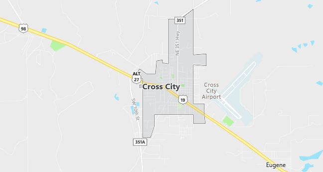 Map of Cross City, FL