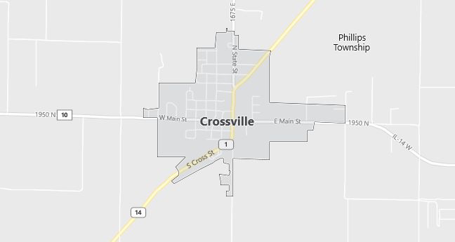 Map of Crossville, IL