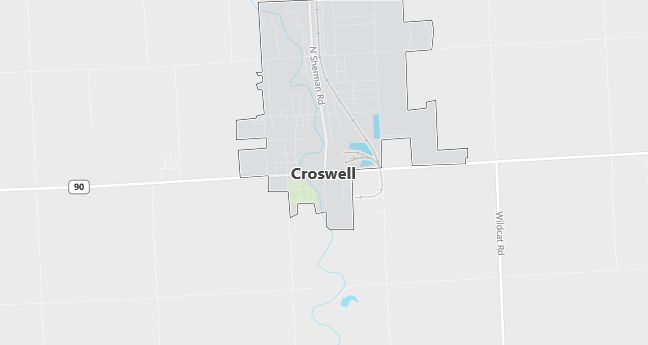 Map of Croswell, MI