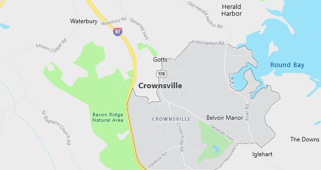 Map of Crownsville, MD