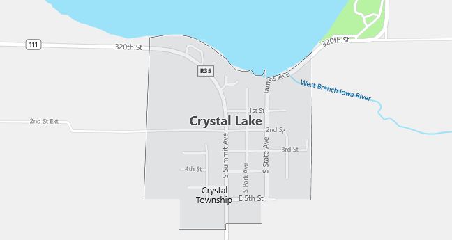 Map of Crystal Lake, IA