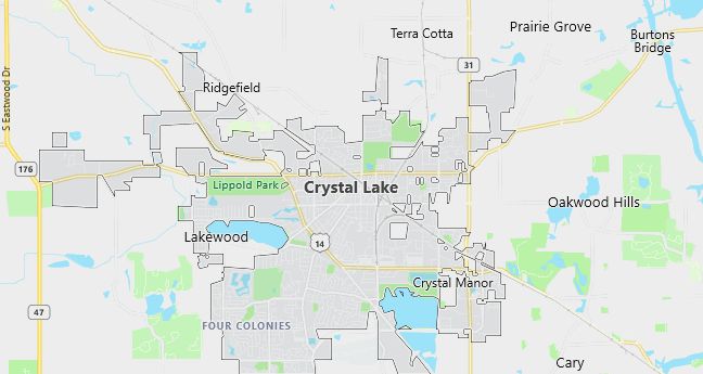 Map of Crystal Lake, IL