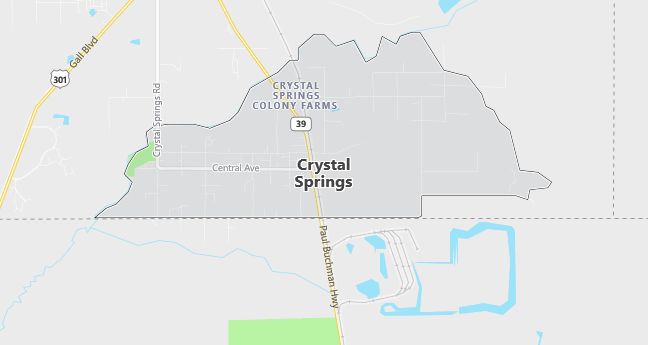 Map of Crystal Springs, FL