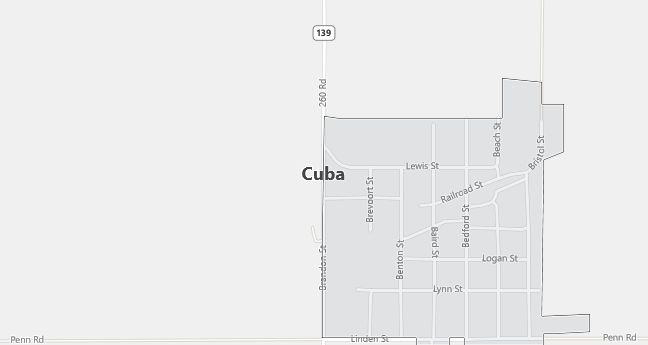 Map of Cuba, KS