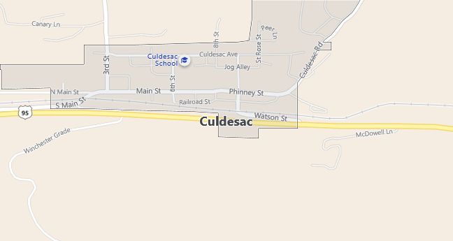 Map of Culdesac, ID