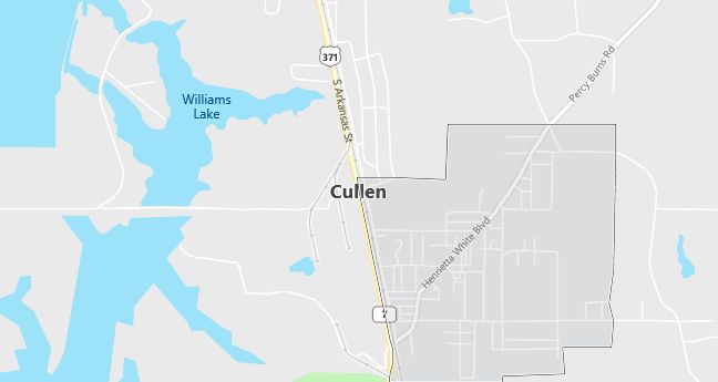 Map of Cullen, LA