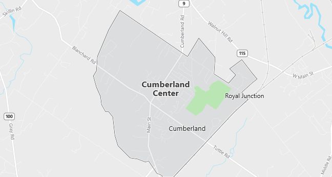 Map of Cumberland Center, ME