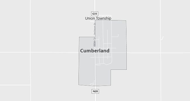 Map of Cumberland, IA