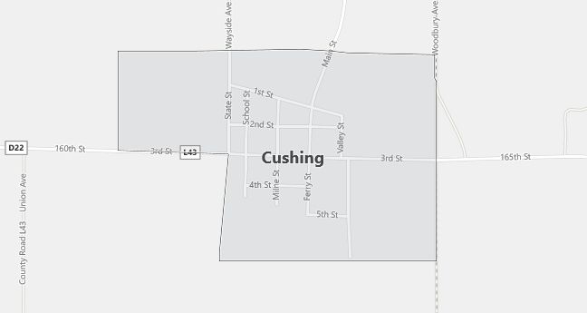 Map of Cushing, IA