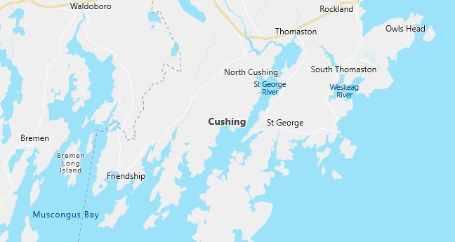 Map of Cushing, ME