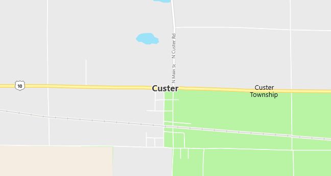 Map of Custer, MI