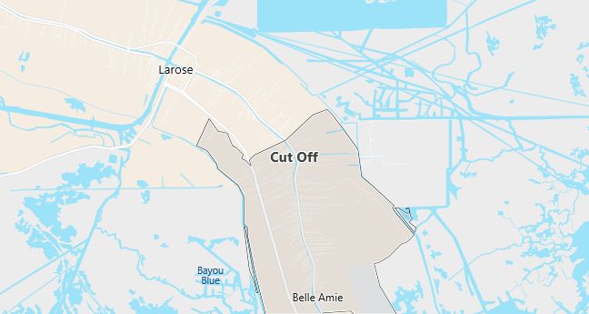 Map of Cut Off, LA