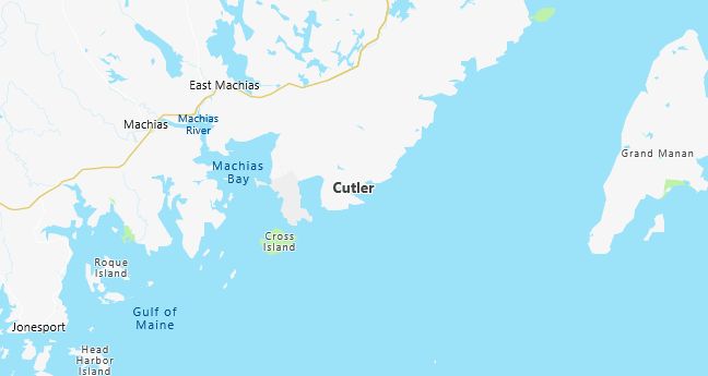 Map of Cutler, ME