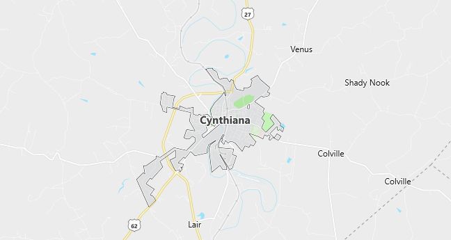 Map of Cynthiana, KY