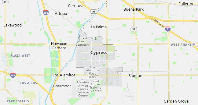 Map of Cypress, CA