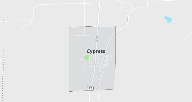 Map of Cypress, IL